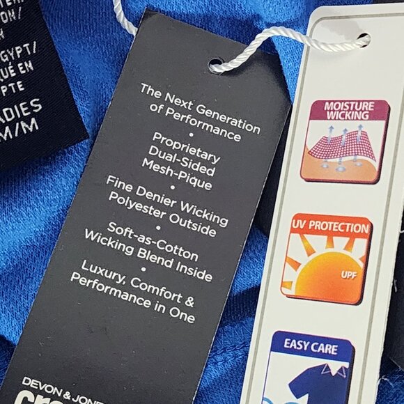 Devon and Jones French Blue Crownlux Performance Style DG20W Polo Work Top Sz M - Picture 15 of 16